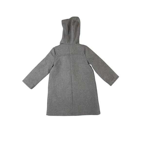 Baby Gap Toddler Coat Gray Wool Blend Hooded Toggle Jacket Plaid Lining 4T - Picture 10 of 15